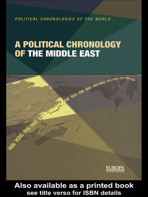 cover image of A Political Chronology of the Middle East